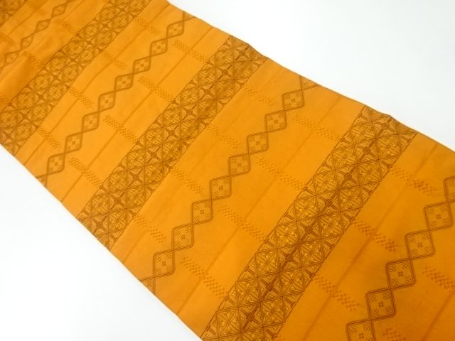 JAPANESE NAGOYA OBI / WOVEN ABSTRACT FLOWER